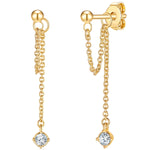 Ohrhänger gelbgold verziert mit Kristallen von Swarovski®