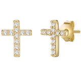 Ohrstecker gelbgold Zirkonia weiß