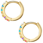 Creolen gelbgold Zirkonia bunt