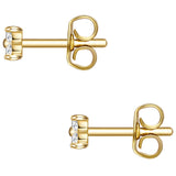 Ohrstecker gelbgold Zirkonia weiß