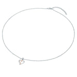 Kette mit Anhänger Sterling Silber bi-Color Diamant weiß