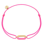 Armband Sterling Silber gelbgold Textil (pink) Emaille pink