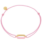 Armband Sterling Silber gelbgold Textil (rosa) Emaille rosa