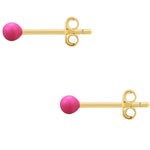 Ohrstecker Sterling Silber gelbgold Emaille pink
