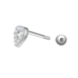Piercing Sterling Silber Zirkonia weiß