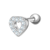 Piercing Sterling Silber Zirkonia weiß