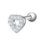 Piercing Sterling Silber Zirkonia weiß