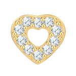 Piercing Sterling Silber gelbgold Zirkonia weiß