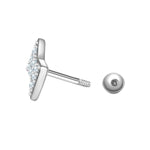 Piercing Sterling Silber Zirkonia weiß
