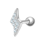 Piercing Sterling Silber Zirkonia weiß