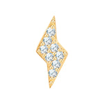 Piercing Sterling Silber gelbgold Zirkonia weiß