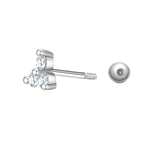 Piercing Sterling Silber Zirkonia weiß