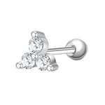 Piercing Sterling Silber Zirkonia weiß