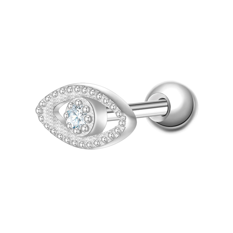 Piercing Sterling Silber Zirkonia weiß