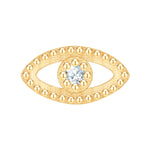 Piercing Sterling Silber gelbgold Zirkonia weiß
