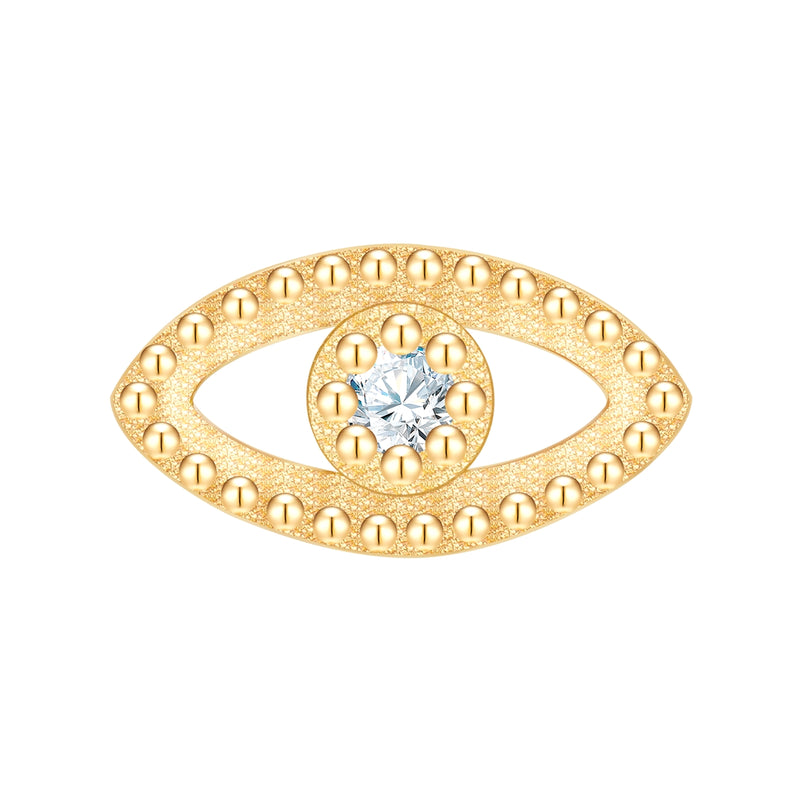 Piercing Sterling Silber gelbgold Zirkonia weiß