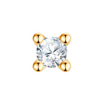 Piercing Sterling Silber gelbgold Zirkonia weiß