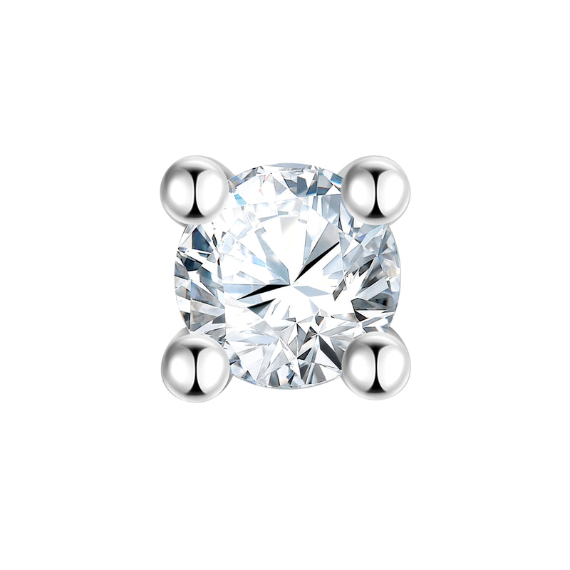 Piercing Sterling Silber Zirkonia weiß
