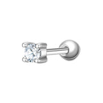 Piercing Sterling Silber Zirkonia weiß