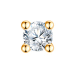 Piercing Sterling Silber gelbgold Zirkonia weiß