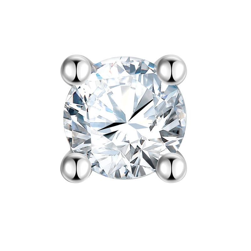 Piercing Sterling Silber Zirkonia weiß