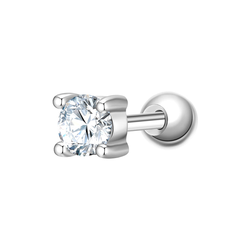 Piercing Sterling Silber Zirkonia weiß
