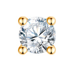 Piercing Sterling Silber gelbgold Zirkonia weiß