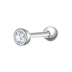 Piercing Sterling Silber Zirkonia weiß