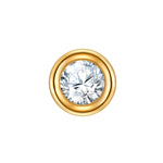 Piercing Sterling Silber gelbgold Zirkonia weiß