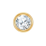 Piercing Sterling Silber gelbgold Zirkonia weiß