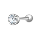 Piercing Sterling Silber Zirkonia weiß