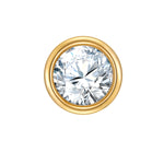 Piercing Sterling Silber gelbgold Zirkonia weiß
