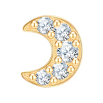 Piercing Sterling Silber gelbgold Zirkonia weiß