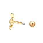 Piercing Sterling Silber gelbgold