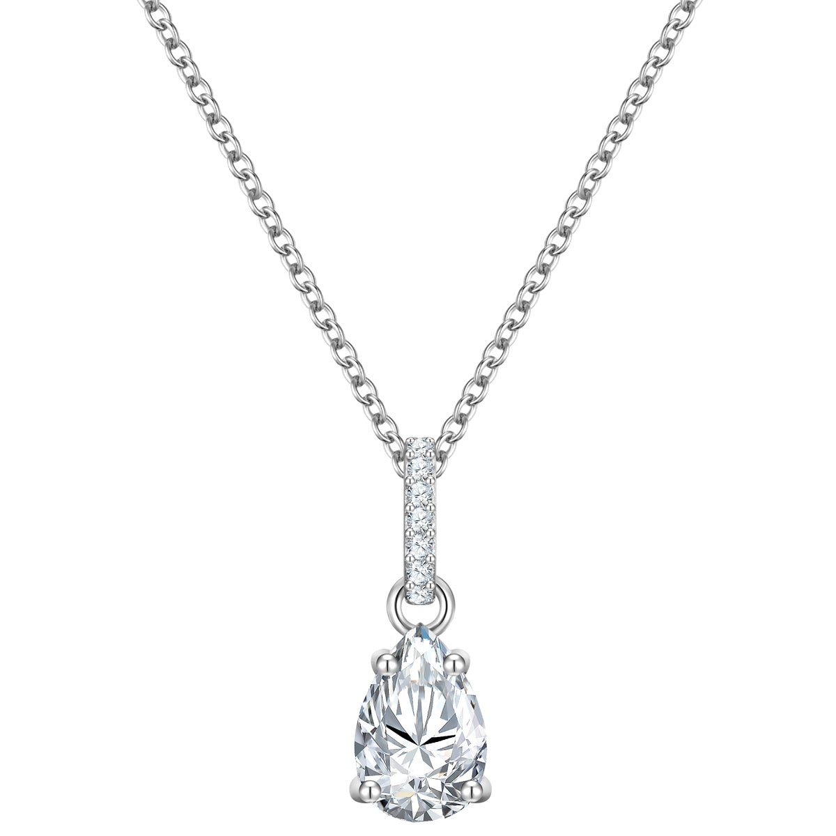 Kette Sterling Silber Zirkonia weiß
