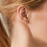 Ohrstecker Sterling Silber gelbgold Zirkonia weiß