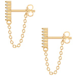 Ohrstecker Sterling Silber gelbgold Zirkonia weiß