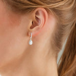 Creolen Sterling Silber Zirkonia weiß