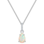 Kette mit Anhänger Sterling Silber Opal (synth.)