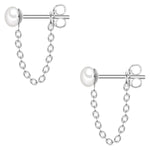 Ohrstecker Sterling Silber Süßwasser-Zuchtperle weiß