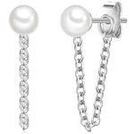 Ohrstecker Sterling Silber Süßwasser-Zuchtperle weiß