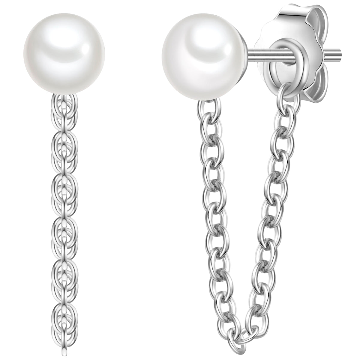 Ohrstecker Sterling Silber Süßwasser-Zuchtperle weiß