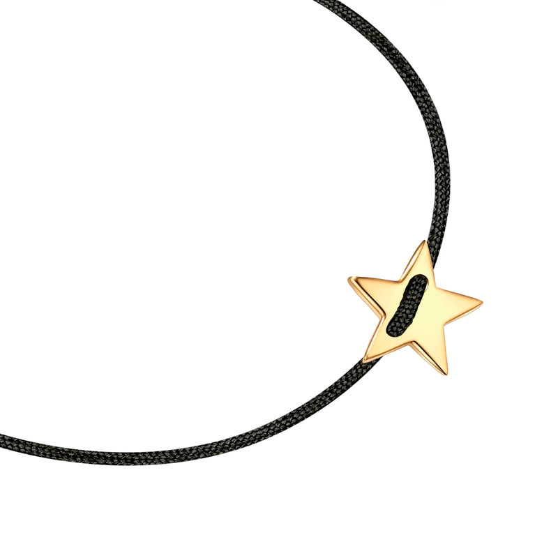 Armband Sterling Silber gelbgold Textil (schwarz)