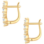 Creolen Sterling Silber gelbgold Zirkonia weiß