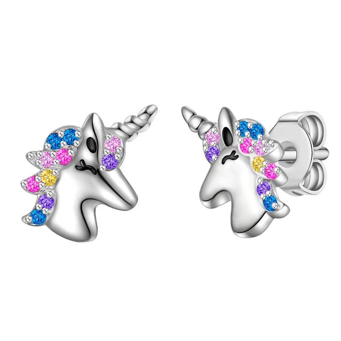 Ohrstecker Sterling Silber Zirkonia multicolor