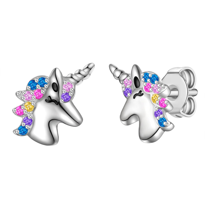 Ohrstecker Sterling Silber Zirkonia multicolor