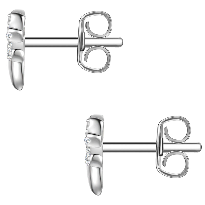 Ohrstecker Sterling Silber Zirkonia weiß