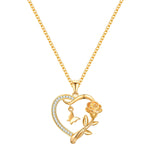 Kette mit Anhänger Sterling Silber gelbgold Zirkonia weiß
