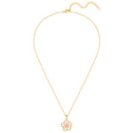 Kette mit Anhänger Sterling Silber gelbgold Zirkonia rosa