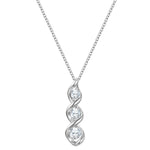Kette mit Anhänger Sterling Silber Zirkonia weiß